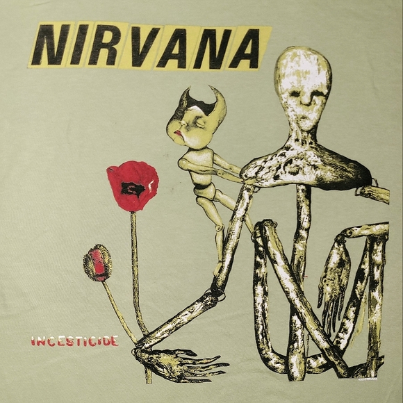 Nirvana Album Art Light Green Soft Tee - Picture 2 of 2